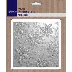 Presscut 3D Embossing Folder - Poinsettia PCD251