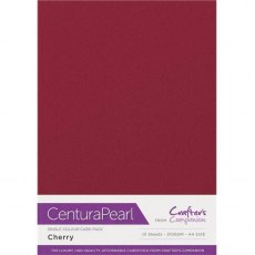 Crafters Companion Centura Pearl Single Colour A4 10 Sheet Pack - Cherry