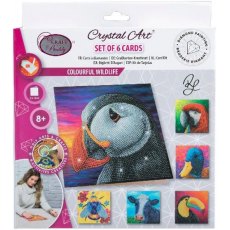 Craft Buddy "Colourful Wildlife" Crystal Art Card Set of 6 by RACHEL FROUD CCK-AW2022SET