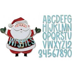 Sizzix Thinlits Die Set 49PK - Santa Greetings, Colorize 666338