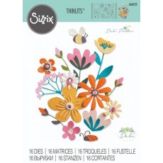 Sizzix Thinlits Die Set 16PK Fabulous Bold Flora by Debi Potter