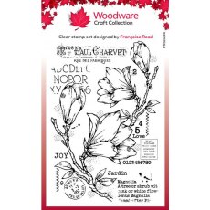 Woodware Clear Singles Spring Magnolia 4 in x 6 in Stamp Set