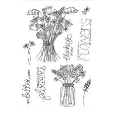 Julie Hickey Designs Mary's Hand Tied Florals A6 Stamp Set Ds-MG-1022