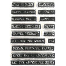 Elizabeth Craft Designs Travel Phrases Clear Stamp CS365