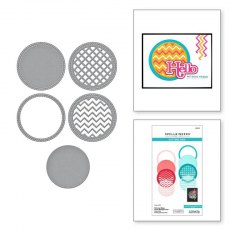 Spellbinders Stitched Edge Circle Backgrounds by Lisa Horton Etched Dies S5-634