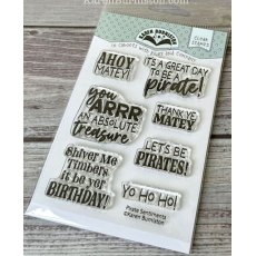 Karen Burniston Clear Stamp - Pirate Sentiments Clear Stamps CS001 RESTOCK 7/11/24