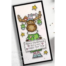 Woodware Clear Singles Magical Christmas Greetings 8 in x 2.6 in Stamp Set FRS425