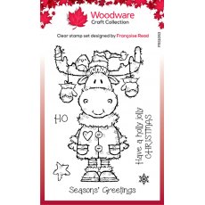Woodware Clear Singles Maurice Moose 4 in x 6 in Stamp Set FRS1053