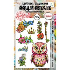 Aall & Create A6 STAMP SET - NIGHT WING PETALS #1196