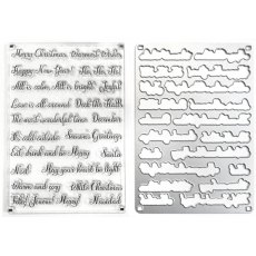 Elizabeth Craft Designs Christmas Phrases Stamp and Die Set CSD369