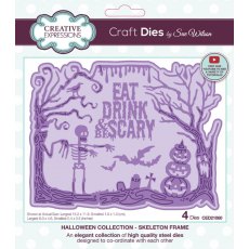 Creative Expressions Sue Wilson Halloween Skeleton Frame Craft Die