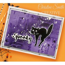 Creative Expressions Taylor Made Journals Vintage Halloween 6 in x 8 in Clear Stamp Set