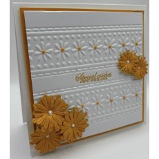 John Next Door - 3D Embossing Folder - Daisy Stripe JND454