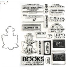 Elizabeth Craft Designs - The Bookstore Stamp and Die Set CSD374