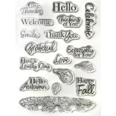 Elizabeth Craft Designs Autumn Greetings Stamp CS379