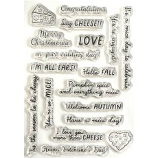 Elizabeth Craft Designs - Mice Sentiments Clear Stamp CS387