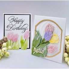 Spellbinders Tulip Trio Etched Dies by Simon Hurley S6-234