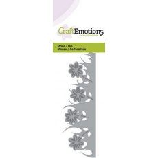 Craft Emotions Die - grass flower border card 5x10cm
