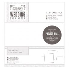Papermania Wedding Ever After 6 x 6' Cardstock (25pk) - Wedding - White
