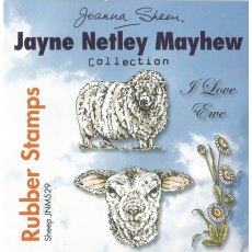 Joanna Sheen 4x4 Rubber Stamp Sheep by Jayne Netley Mayhew