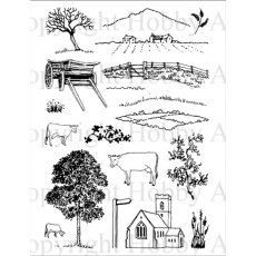Hobby Art Ltd - Countryside Scene-its Stamp