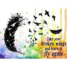 Visible Image Inspiring Stamps - Learn to Fly Again