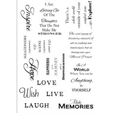 Debbi Moore Designs Life Quotes A5 Stamp Set 3