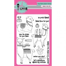 Pink and Main Clear A6 Stamp - Llamas PM0234