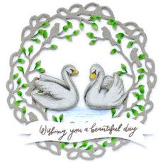Hero Arts Swans and Cattails Clear Stamp CM230