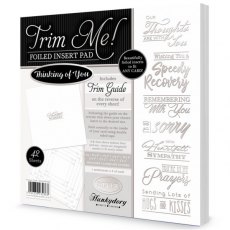 Hunkydory Thinking of You - Trim Me! Foiled Insert Pad - Silver