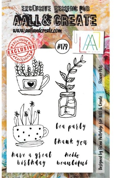 Aall & Create Aall & Create A6 Clear Stamps #179 - Flower Pots