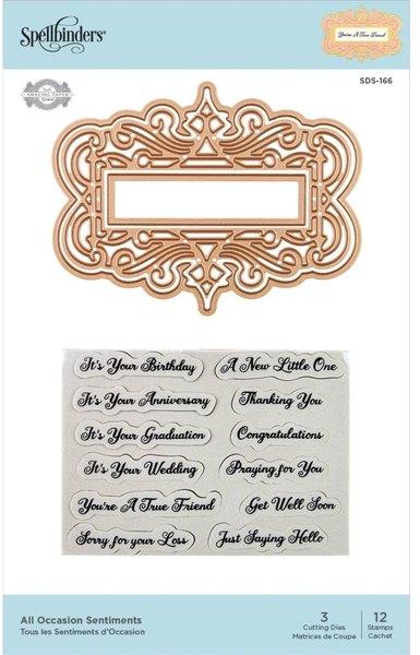 Spellbinders Spellbinders All Occasion Sentiments Stamp & Die by Becca Feeken