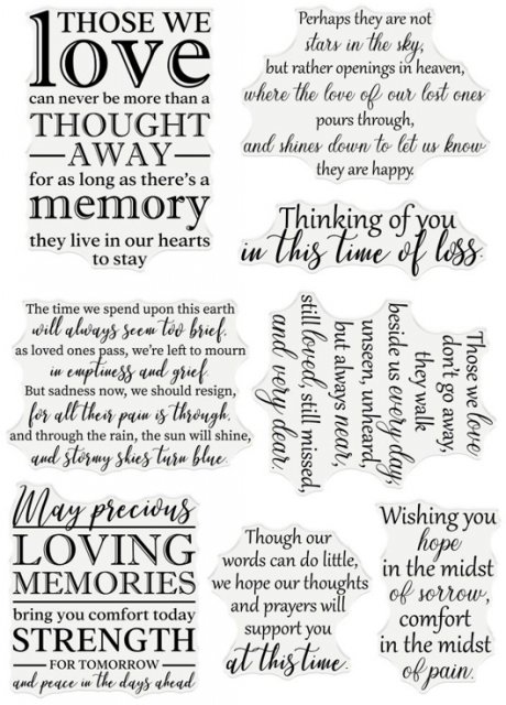Crafter's Companion Clear Acrylic Stamps - Loving Memories - Crafters ...