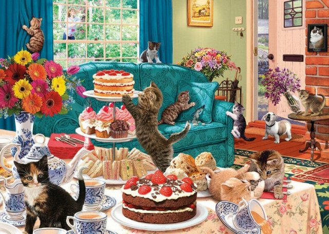 Gibsons Gibsons Feline Frenzy 1000 Piece Jigsaw Puzzle G6219