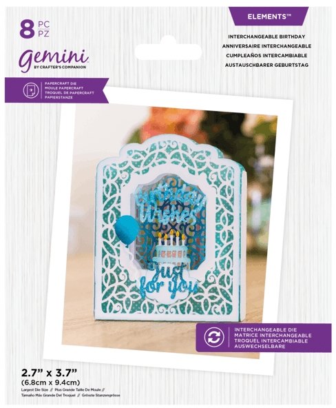 Crafter's Companion Gemini - Elements - Interchangeable Birthday Die