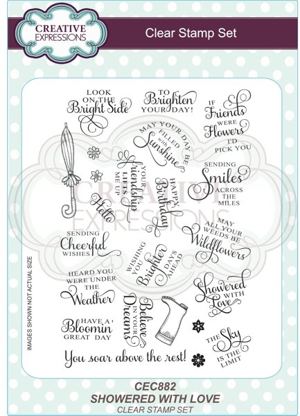 Creative Expressions Creative Expressions Showered With Love A5 Stamp