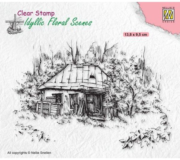 Nellie Snellen Nellies Choice clearstamp - Idyllic Floral - Old cottage IFS027