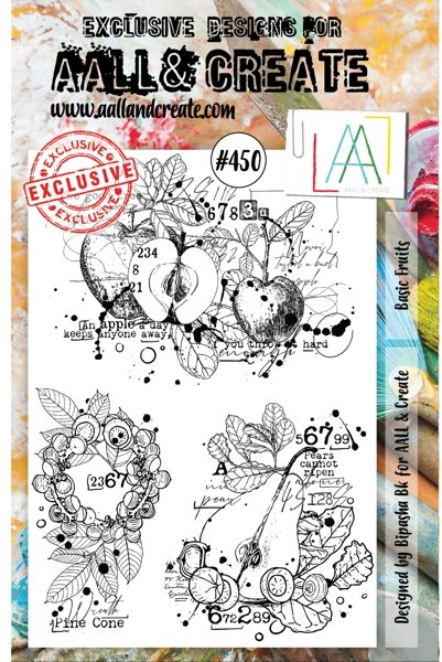 Aall & Create Aall & Create A5 Stamp #450 - Basic Fruits