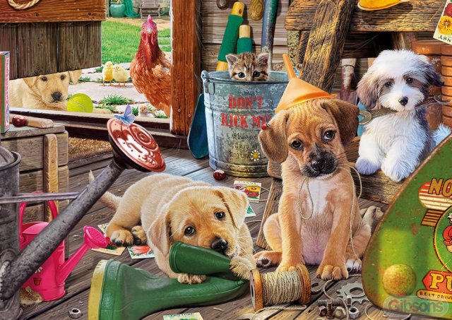 Gibsons Here To Help 500 Piece Puppy Dog Jigsaw Puzzle G3134