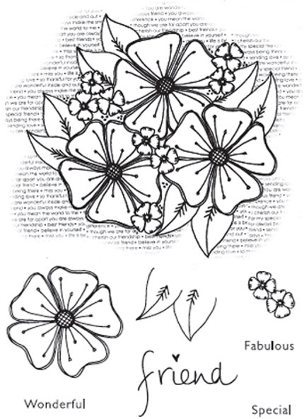 Julie Hickey Julie Hickey Designs - Blooming Florals A5 Stamp Set JH-A5-1002
