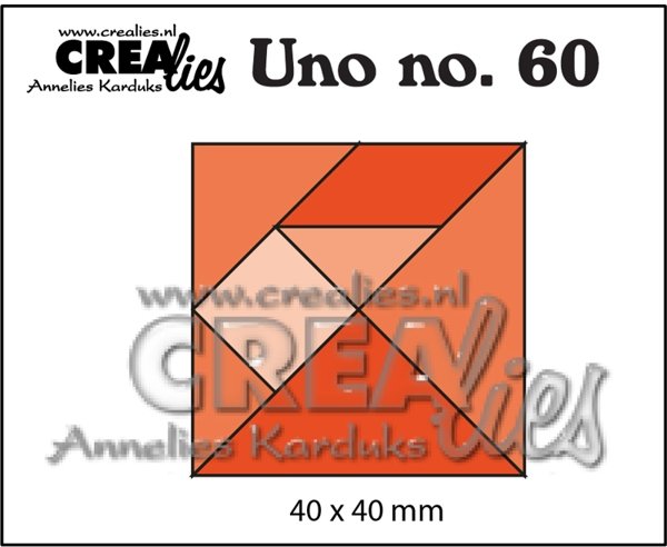 Crealies Crealies Uno Die No. 60, Chinese Puzzle, Small CLUno60