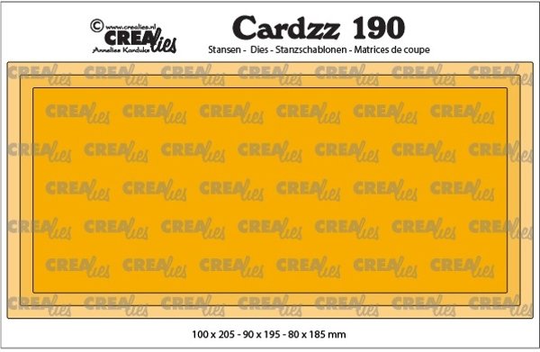 Crealies Crealies Cardzz no 190 Slimline J CLCZ190