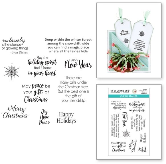 Spellbinders Holiday Quotes Clear Stamp STP-044 - Spellbinders - HixxySoft