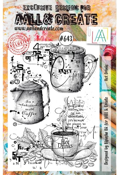 Aall & Create Aall & Create A5 Stamp #643 - Hot Drinks