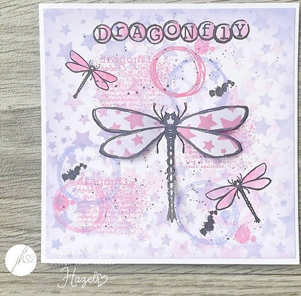 Julie Hickey Hazel s Dragonfly A6 Stamp by Hazel Eaton DS HE 1032