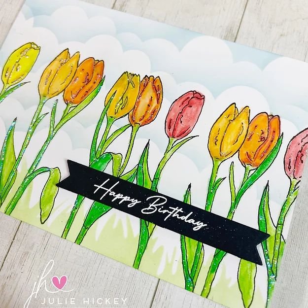 Julie Hickey Designs Peter s Tulips A6 Stamp Set DS PT 1037