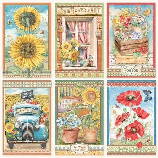 Sunflowers Stamps Scrapbooking  Silicone Stamps Vintage Happy