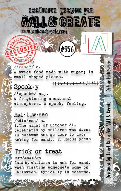 Aall & Create Aall & Create A7 STAMP SET - DEFINE HALLOWEEN #956