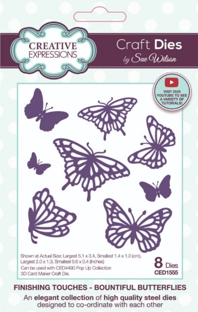 Creative Expressions Sue Wilson Finishing Touches Bountiful Butterflies Craft Die