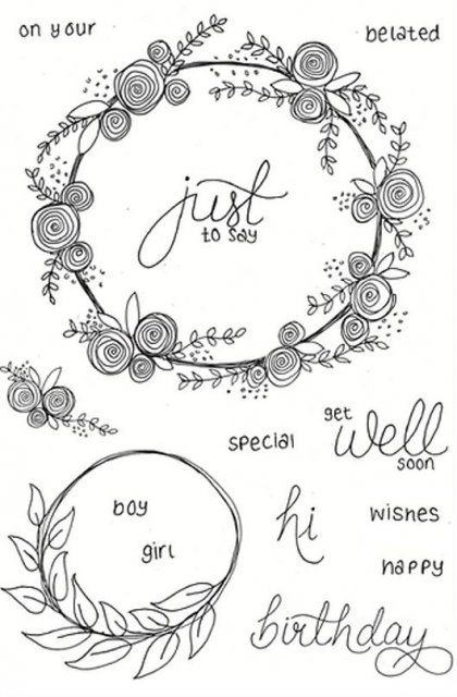 Julie Hickey Julie Hickey Designs Mary's Floral Garlands A6 Stamp Set DS-MG-1021